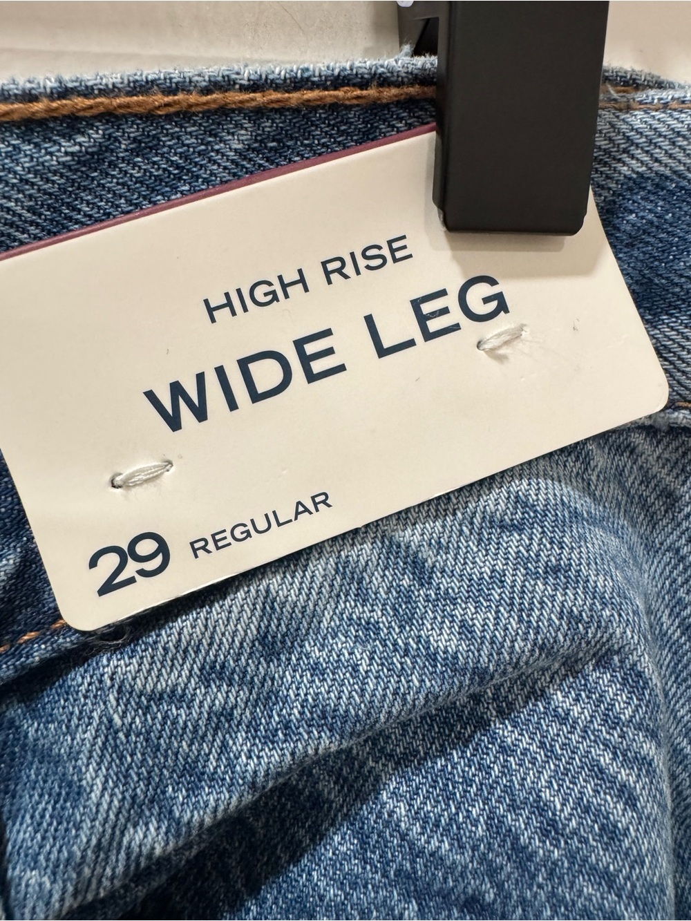 NWT Abercrombie & Fitch High Rise Wide Leg Jean Lightweight Drapey Rigid Raw Hem - Picture 14 of 16